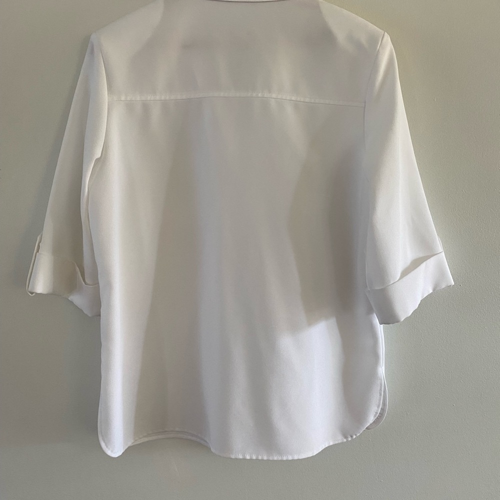 SOLD ELSEWHERE - Vintage white button-up blouse by Alia - Picture 3 of 6